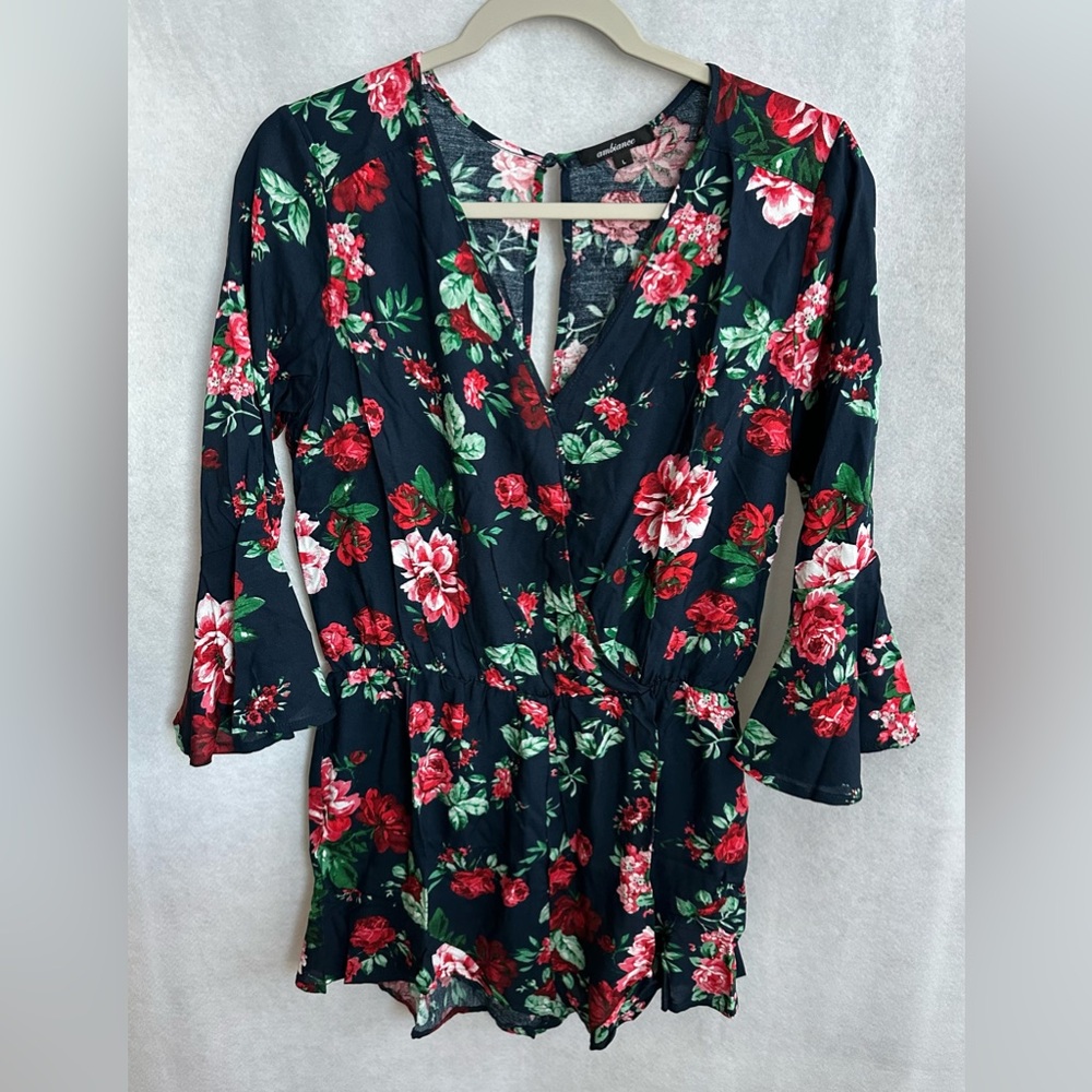 Ambiance Navy Women’s Romper NWOT